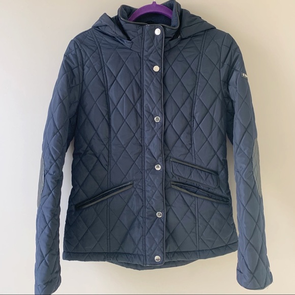 Donna Karan Quilted Jacket with Hood NWOT